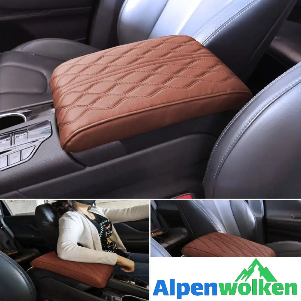 Alpenwolken - 🚗Armlehnenbox aus Gedächtnisschaum für Fahrzeuge Braun