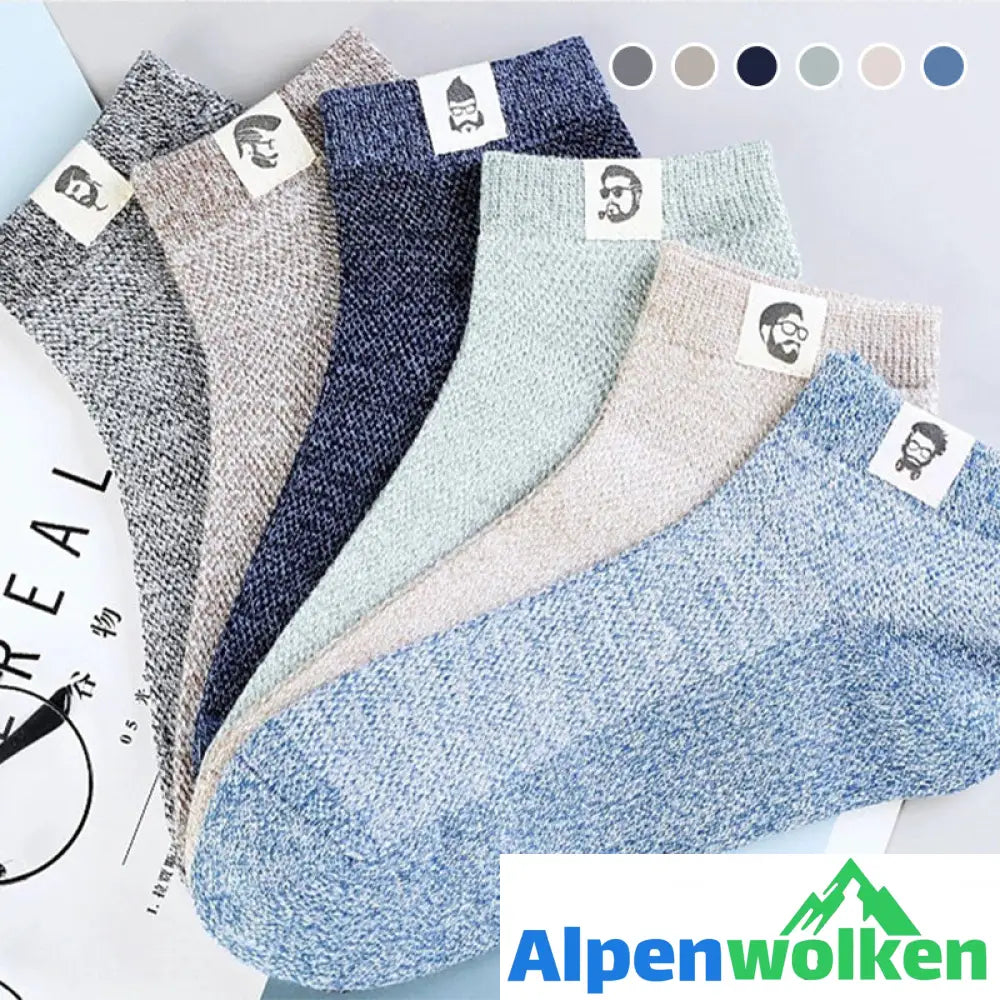 Alpenwolken - 🔥Atmungsaktive Antibakterielle Deo-Socken für Herren 🔥(5 Paar)🔥