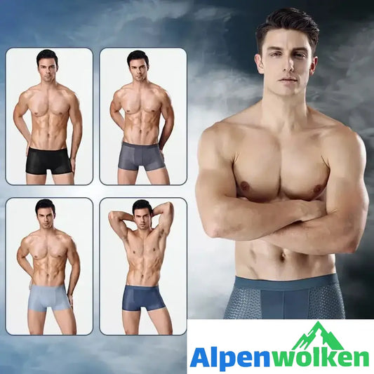 Alpenwolken - Atmungsaktive Eisseide-Unterhosen Herren Wabenlüftungsdesign