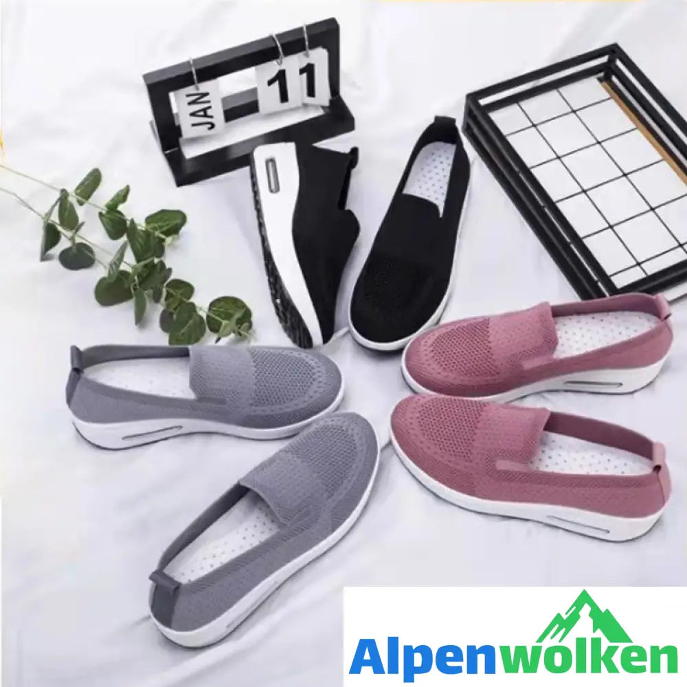 Alpenwolken - Atmungsaktive Freizeitschuhe Mit Dicker Sohle