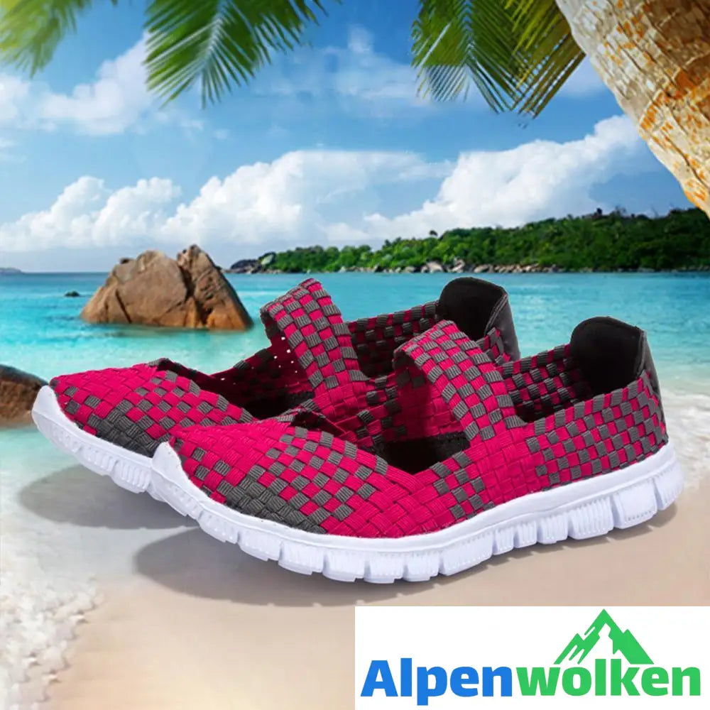 Alpenwolken - Atmungsaktive gestrickte Sommer Damen Freizeitschuhe