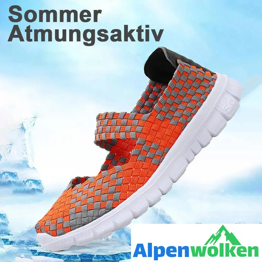 Alpenwolken - Atmungsaktive gestrickte Sommer Damen Freizeitschuhe