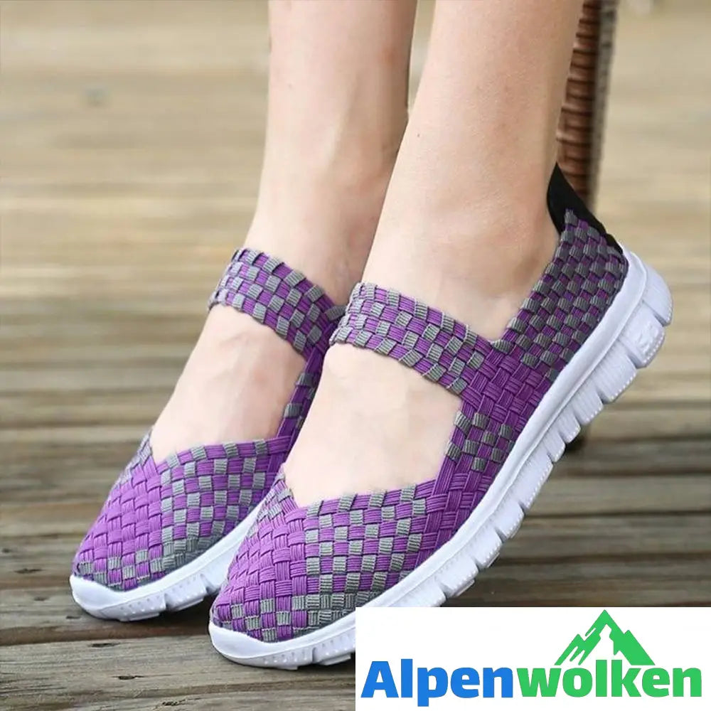 Alpenwolken - Atmungsaktive gestrickte Sommer Damen Freizeitschuhe