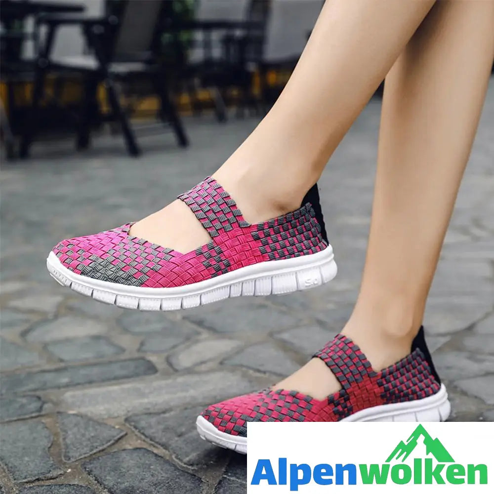 Alpenwolken - Atmungsaktive gestrickte Sommer Damen Freizeitschuhe