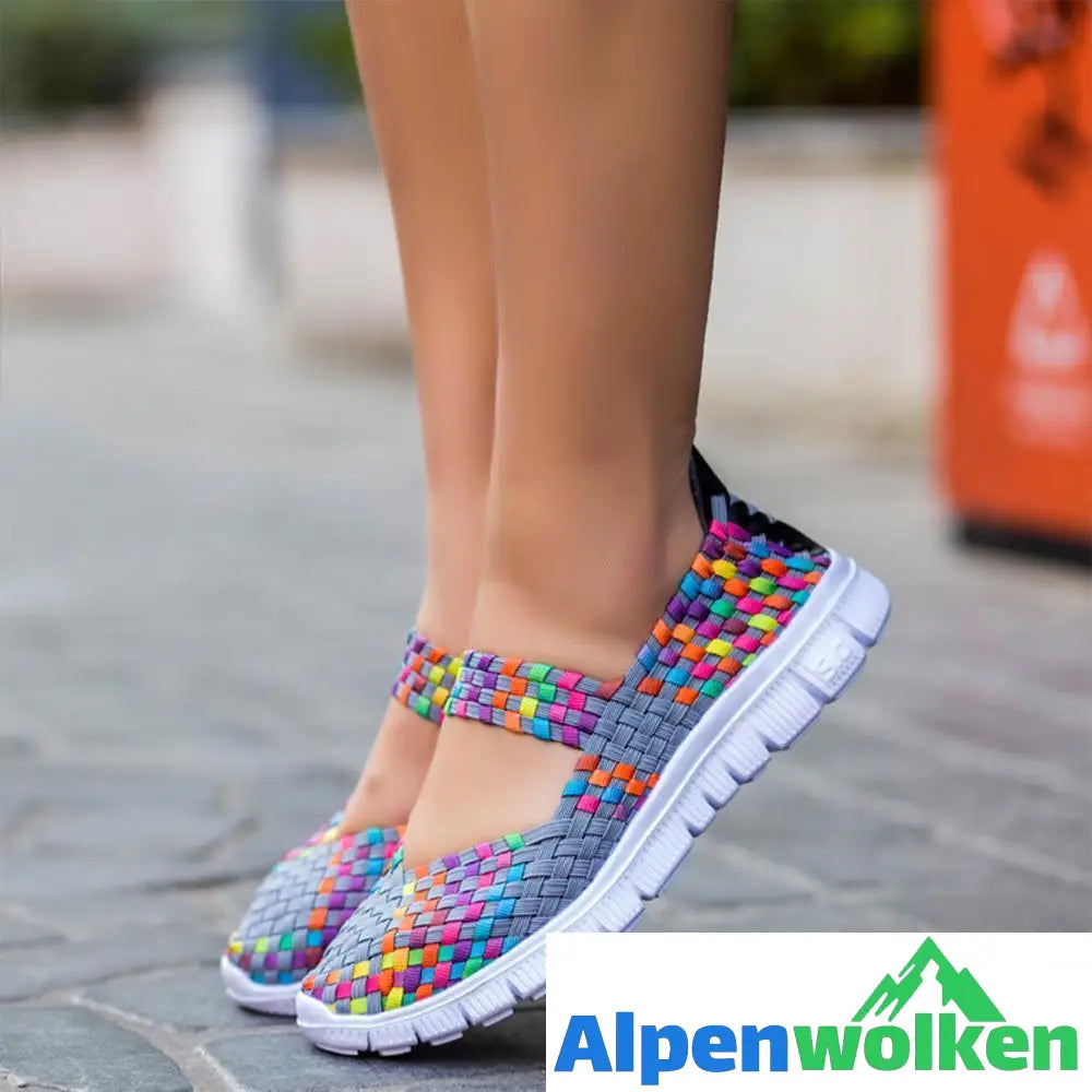 Alpenwolken - Atmungsaktive gestrickte Sommer Damen Freizeitschuhe