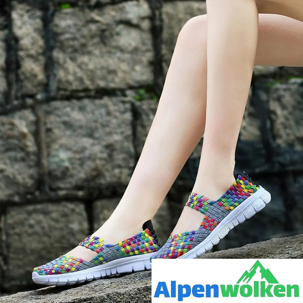 Alpenwolken - Atmungsaktive gestrickte Sommer Damen Freizeitschuhe