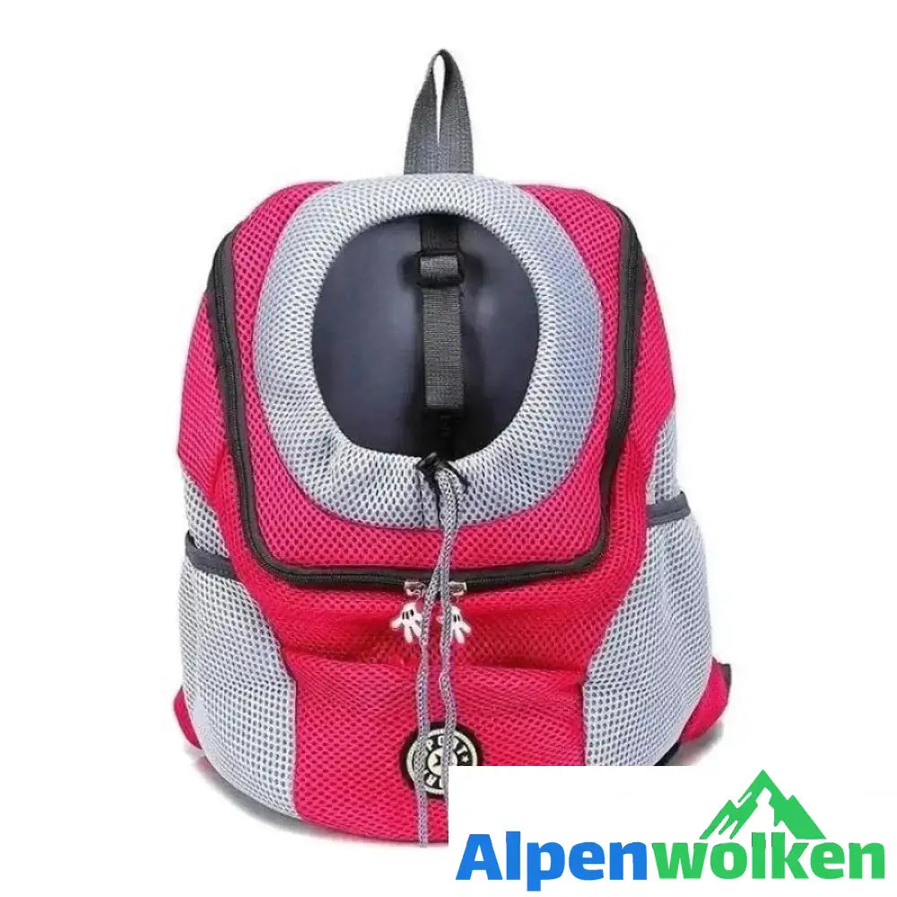 Alpenwolken - Atmungsaktive Haustiertasche Rot