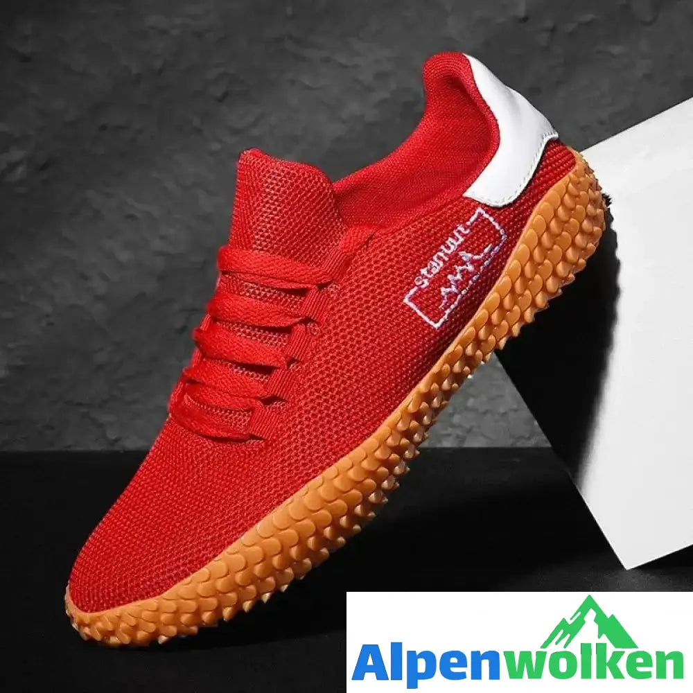 Alpenwolken - Atmungsaktive Mesh Mode Turnschuhe Rot