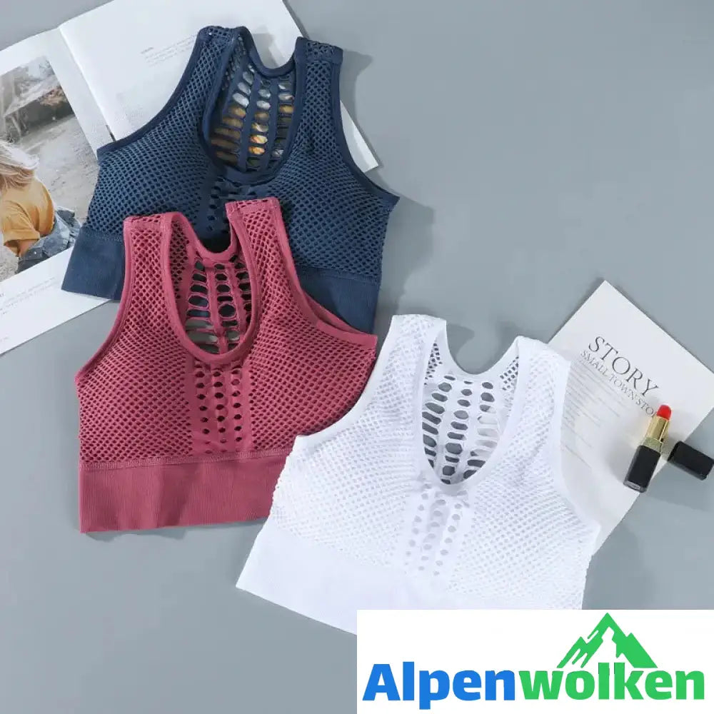 Alpenwolken - Atmungsaktive Mesh-Sport-BH