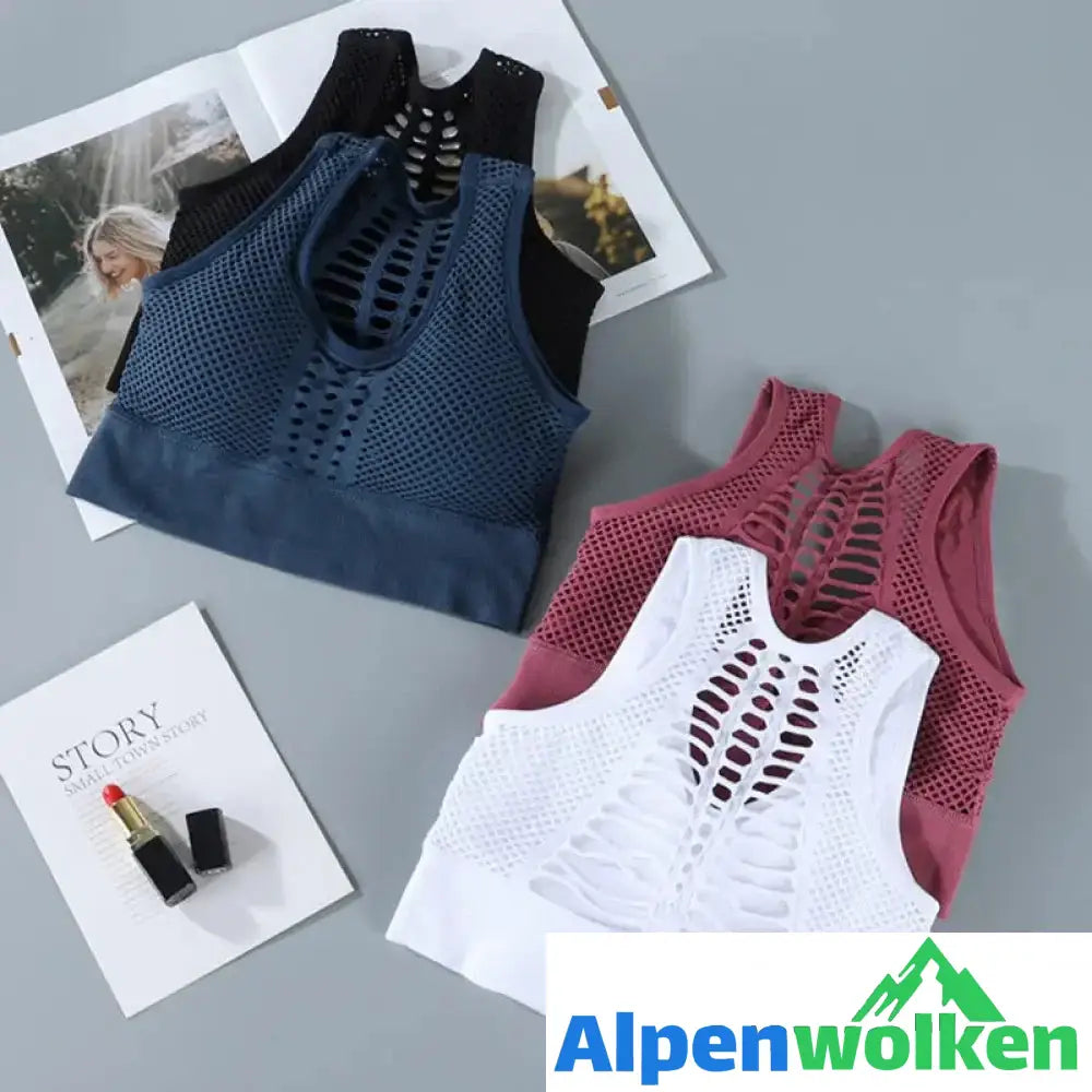 Alpenwolken - Atmungsaktive Mesh-Sport-BH