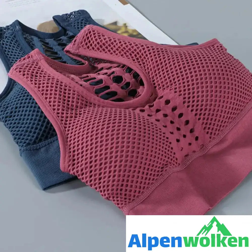 Alpenwolken - Atmungsaktive Mesh-Sport-BH