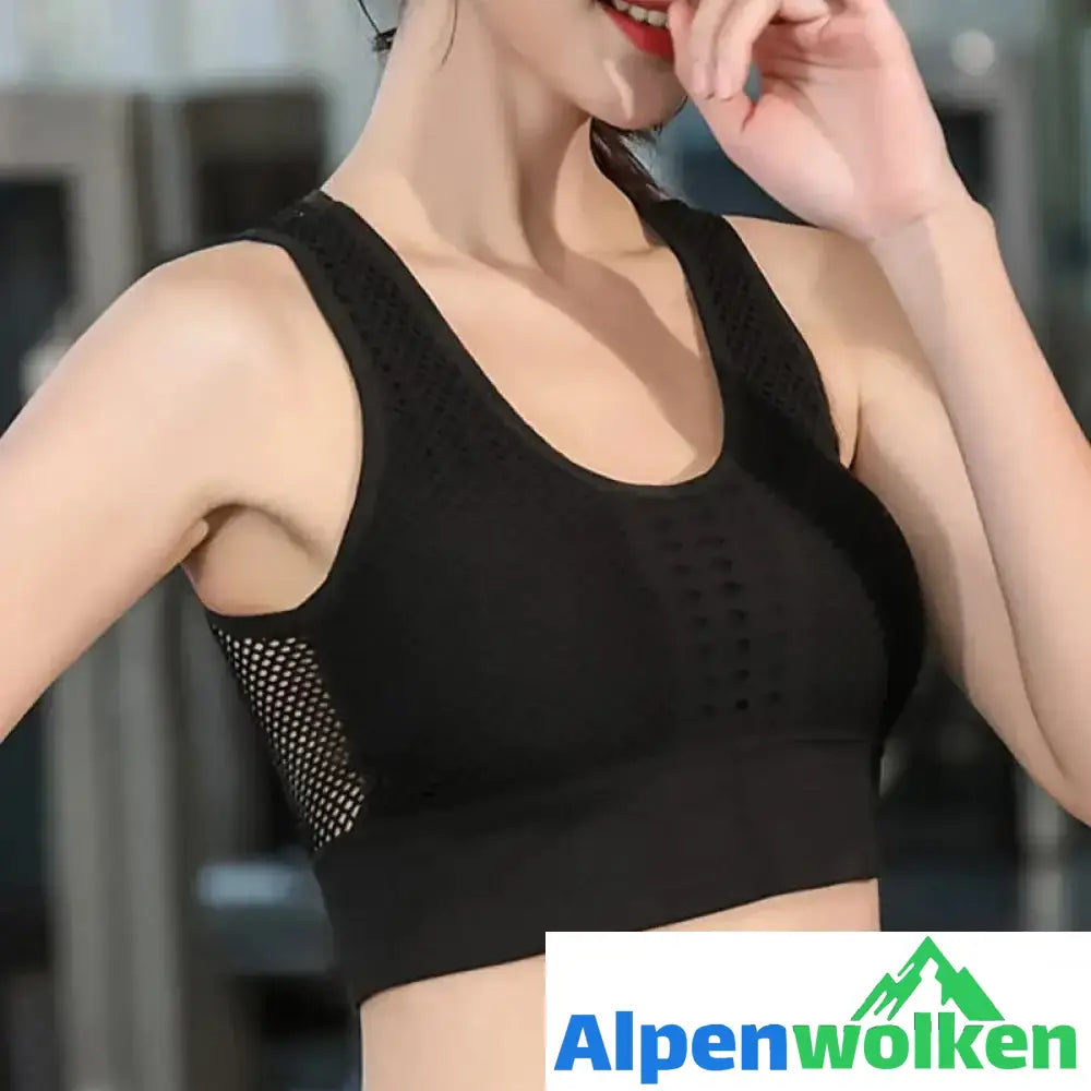 Alpenwolken - Atmungsaktive Mesh-Sport-BH