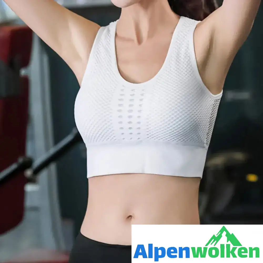 Alpenwolken - Atmungsaktive Mesh-Sport-BH