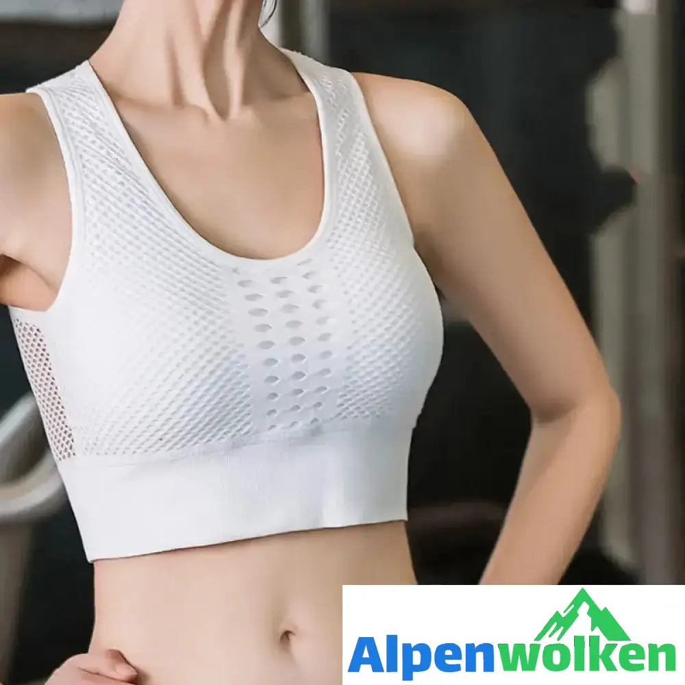 Alpenwolken - Atmungsaktive Mesh-Sport-BH