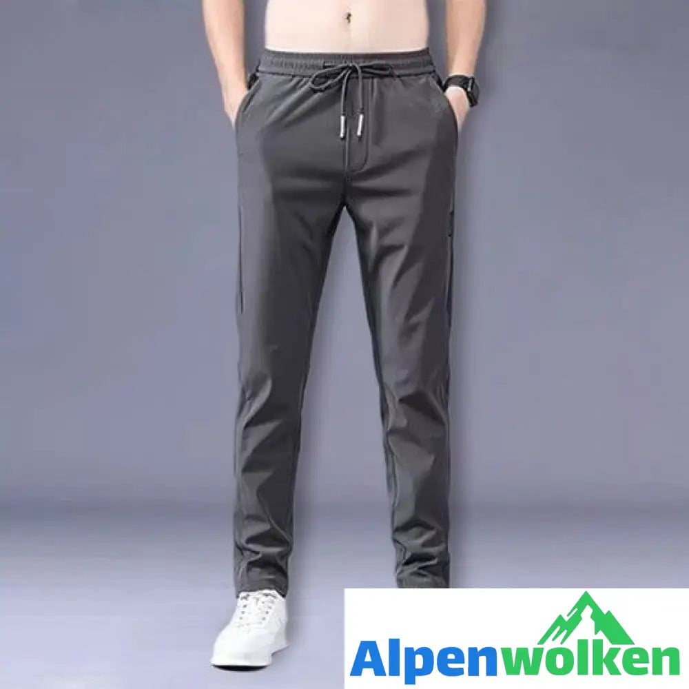 Alpenwolken - Atmungsaktive schnell trocknende Unisex-Stretchhose Dunkelgrau