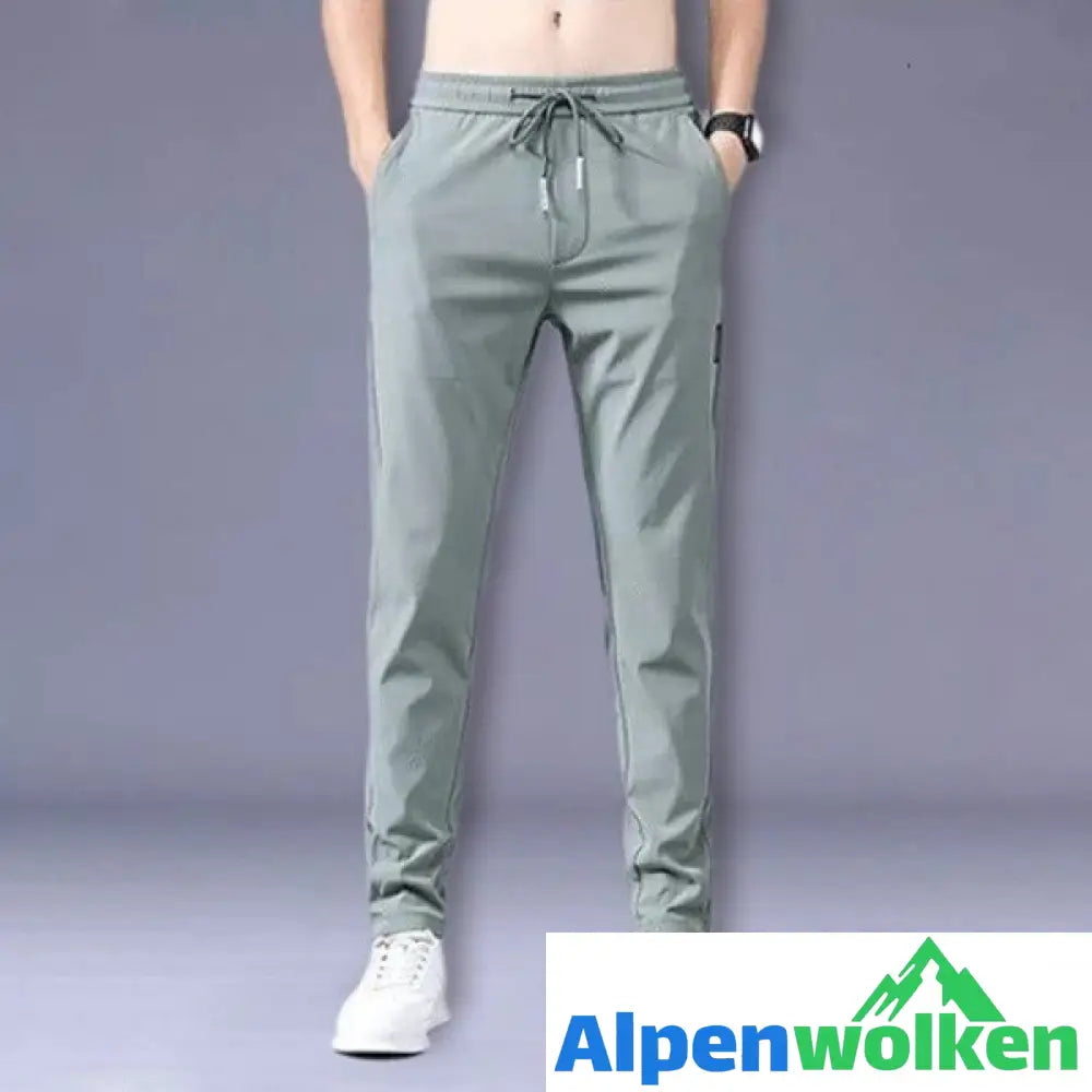 Alpenwolken - Atmungsaktive schnell trocknende Unisex-Stretchhose Hellgrün