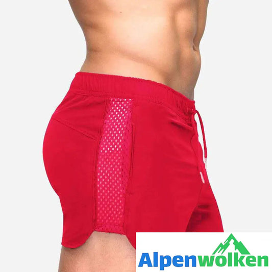 Alpenwolken - Atmungsaktive Sommer-Strandshorts Aus Mesh Für Herren