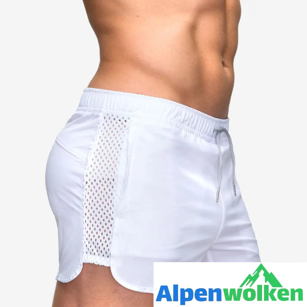 Alpenwolken - Atmungsaktive Sommer-Strandshorts Aus Mesh Für Herren