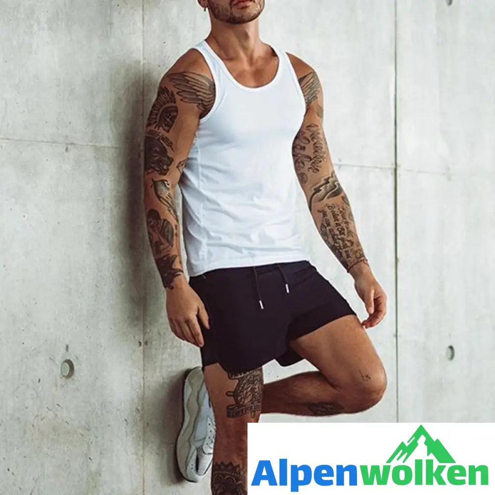 Alpenwolken - Atmungsaktive Sommer-Strandshorts Aus Mesh Für Herren