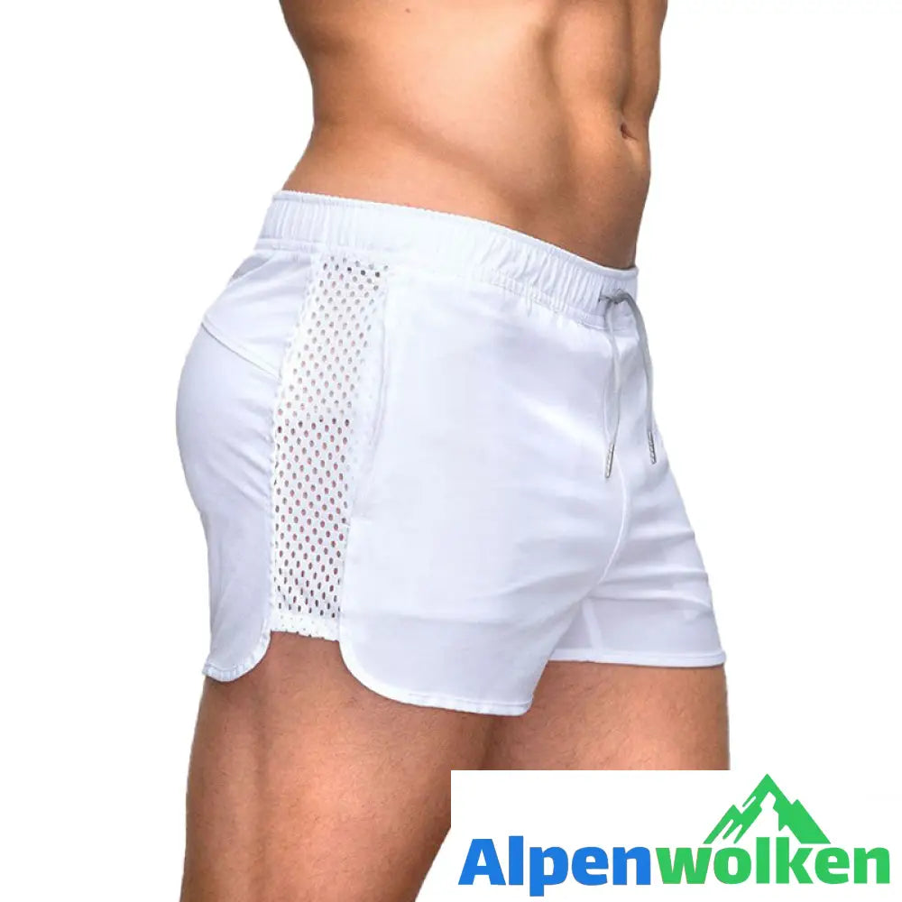 Alpenwolken - Atmungsaktive Sommer-Strandshorts Aus Mesh Für Herren