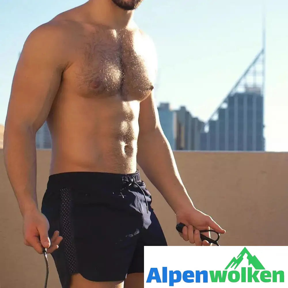 Alpenwolken - Atmungsaktive Sommer-Strandshorts Aus Mesh Für Herren