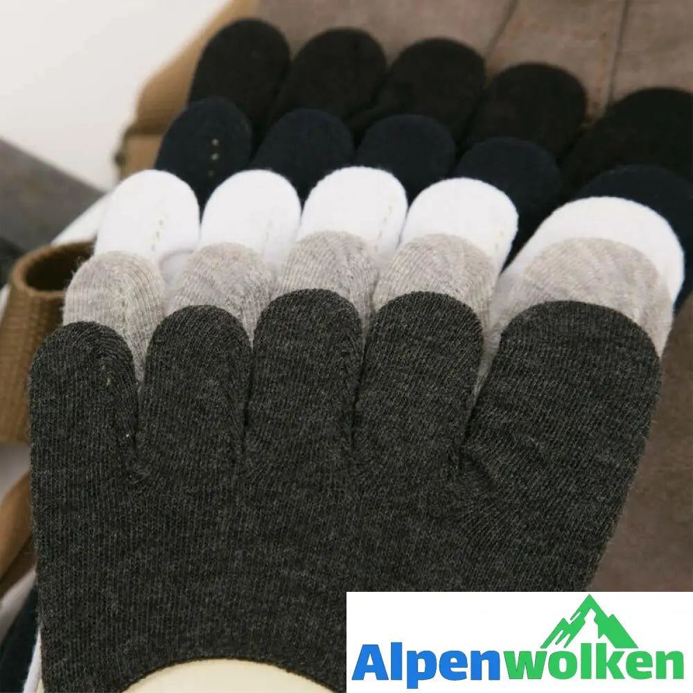 Alpenwolken - Atmungsaktive, unsichtbare Baumwollsocken mit fünf Fingern（5 Paar）