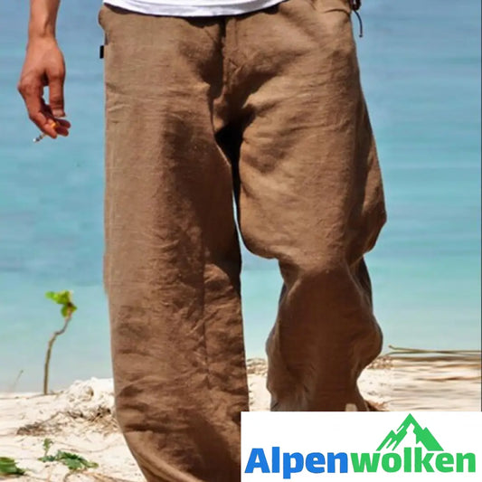 Alpenwolken - Atmungsaktive weiche Freizeithose für Herren mit elastischer Taille