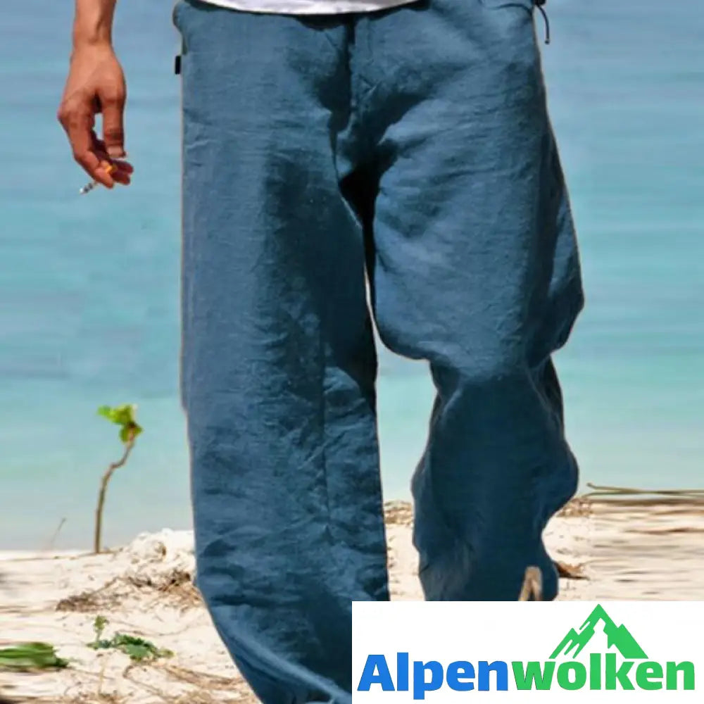 Alpenwolken - Atmungsaktive weiche Freizeithose für Herren mit elastischer Taille