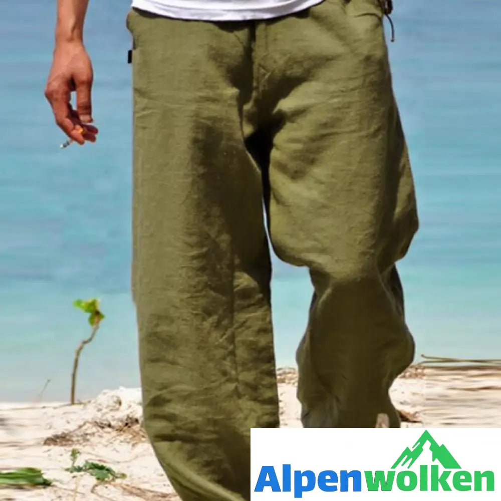 Alpenwolken - Atmungsaktive weiche Freizeithose für Herren mit elastischer Taille