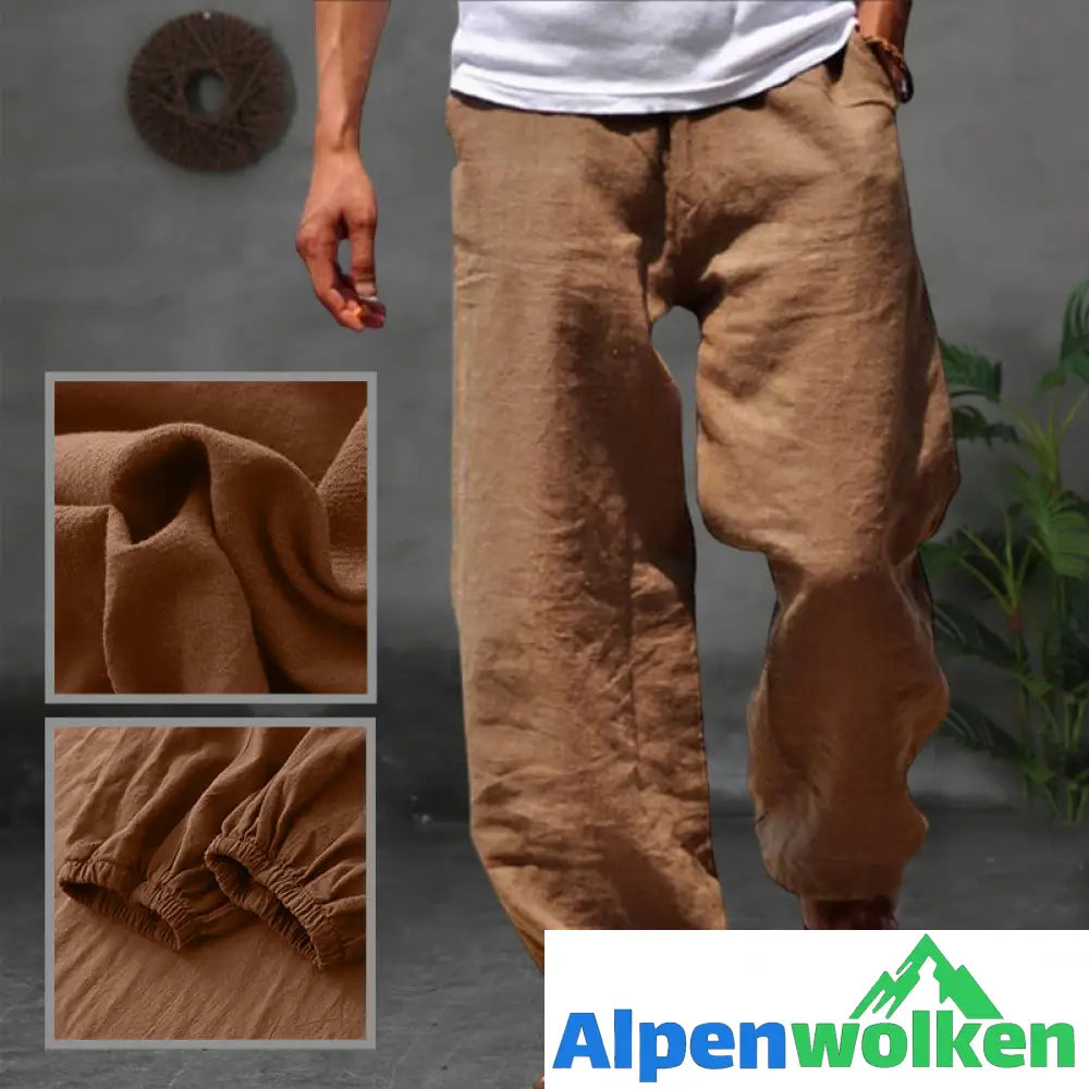 Alpenwolken - Atmungsaktive weiche Freizeithose für Herren mit elastischer Taille