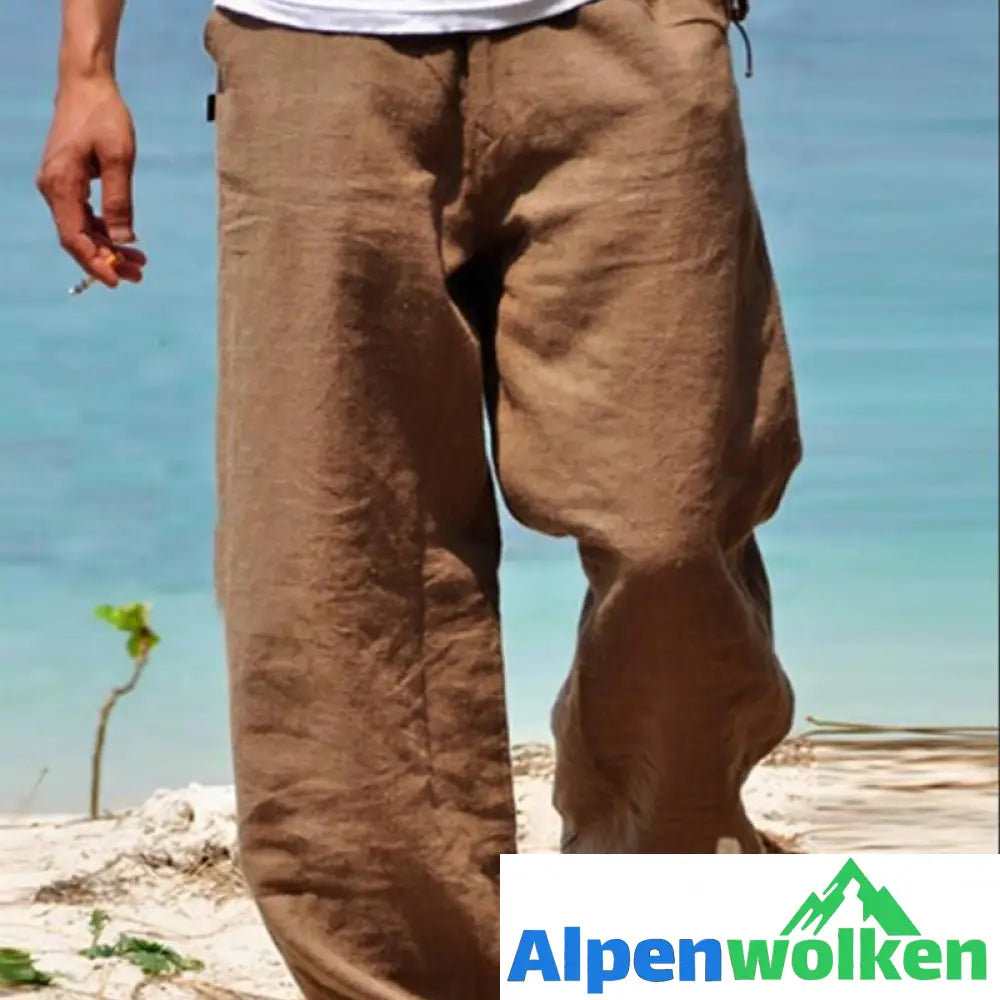 Alpenwolken - Atmungsaktive weiche Freizeithose für Herren mit elastischer Taille