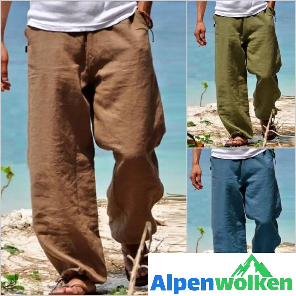 Alpenwolken - Atmungsaktive weiche Freizeithose für Herren mit elastischer Taille