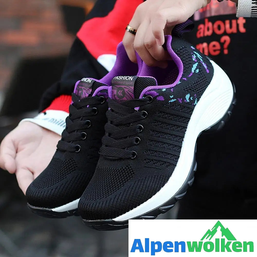 Alpenwolken - Atmungsaktiver fliegender gewebter Strick-Sneaker für Damen