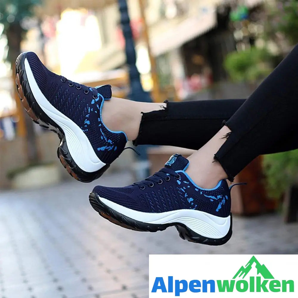 Alpenwolken - Atmungsaktiver fliegender gewebter Strick-Sneaker für Damen