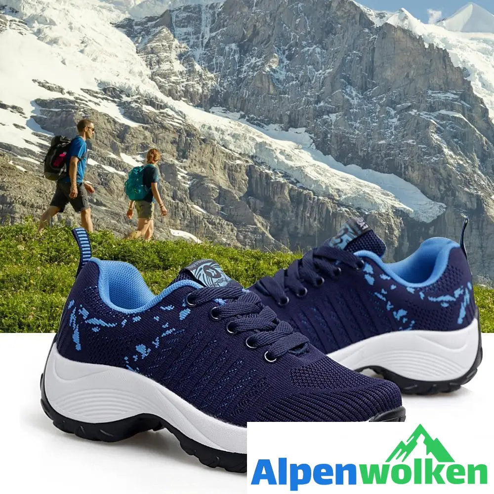 Alpenwolken - Atmungsaktiver fliegender gewebter Strick-Sneaker für Damen