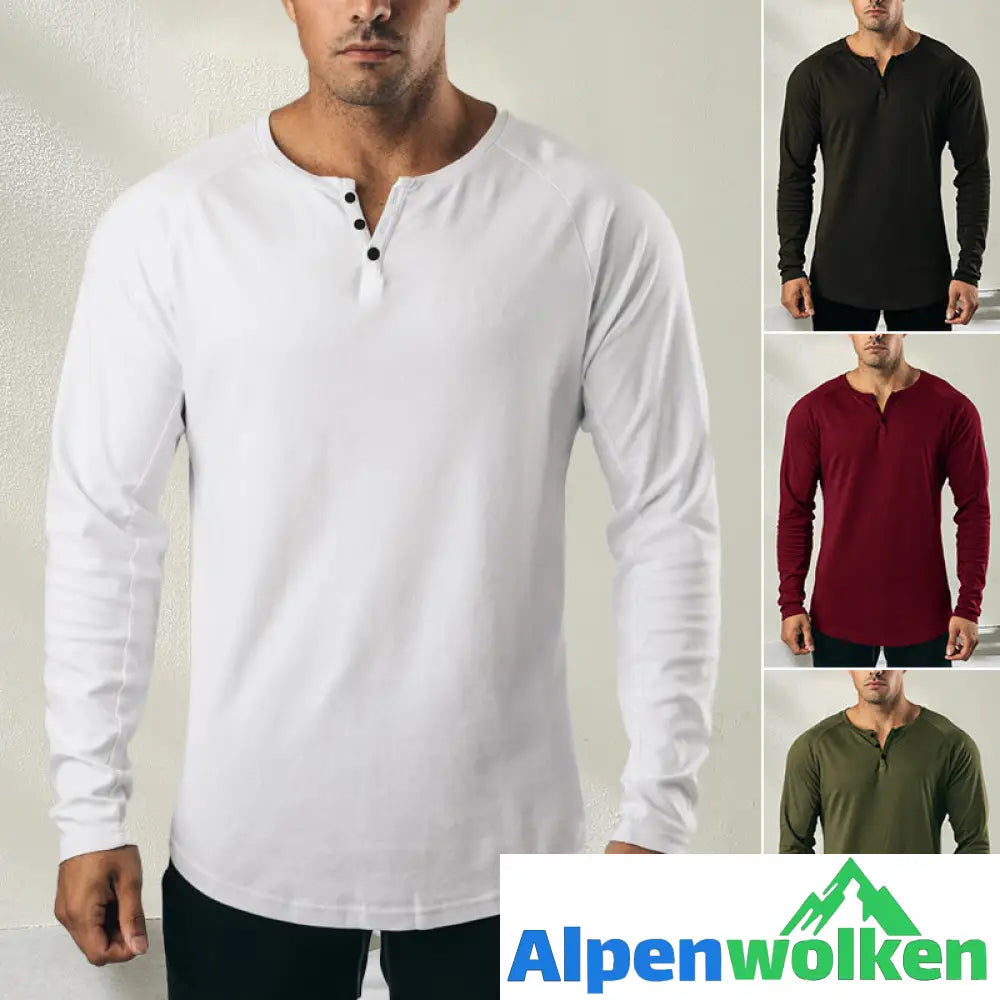 Alpenwolken - Atmungsaktives Körperfigur Langarmshirt