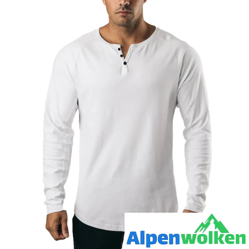 Alpenwolken - Atmungsaktives Körperfigur Langarmshirt