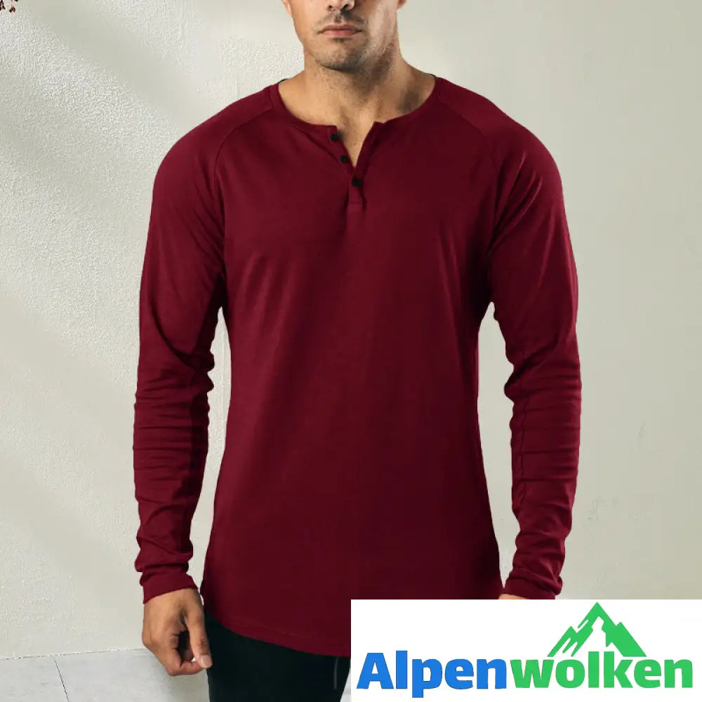 Alpenwolken - Atmungsaktives Körperfigur Langarmshirt