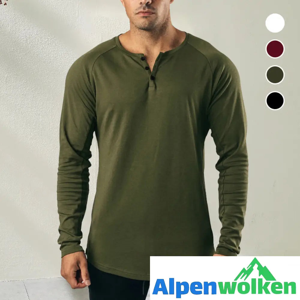 Alpenwolken - Atmungsaktives Körperfigur Langarmshirt