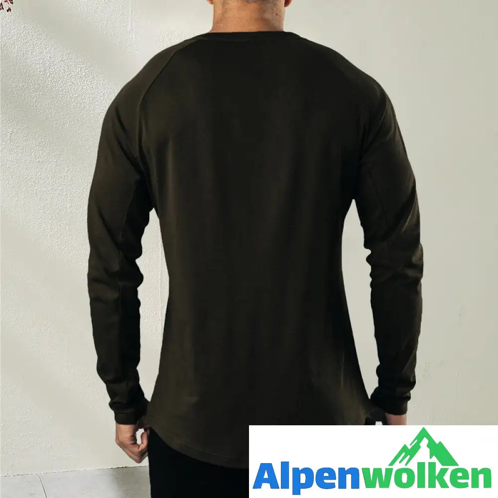 Alpenwolken - Atmungsaktives Körperfigur Langarmshirt