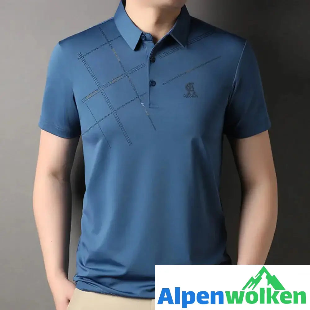 Alpenwolken - Atmungsaktives T-Shirt mit Streifendruck