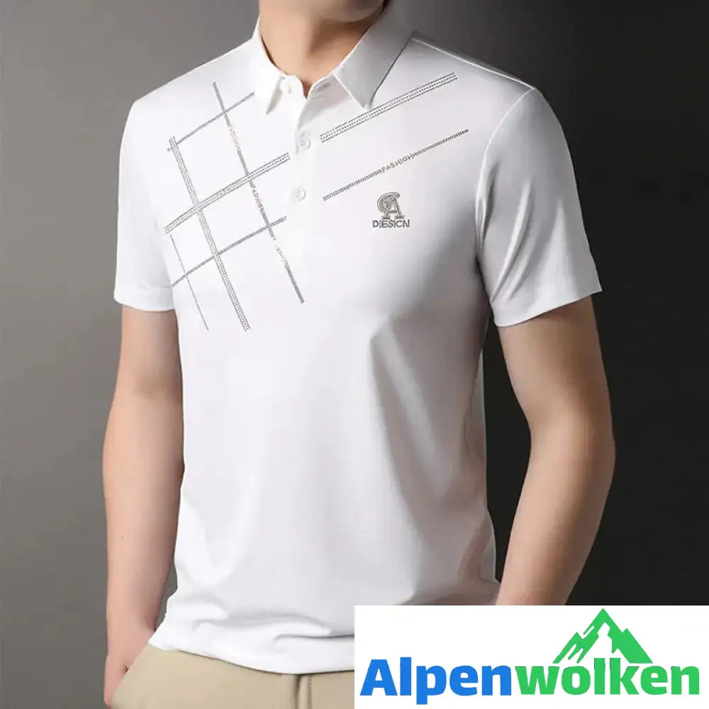 Alpenwolken - Atmungsaktives T-Shirt mit Streifendruck