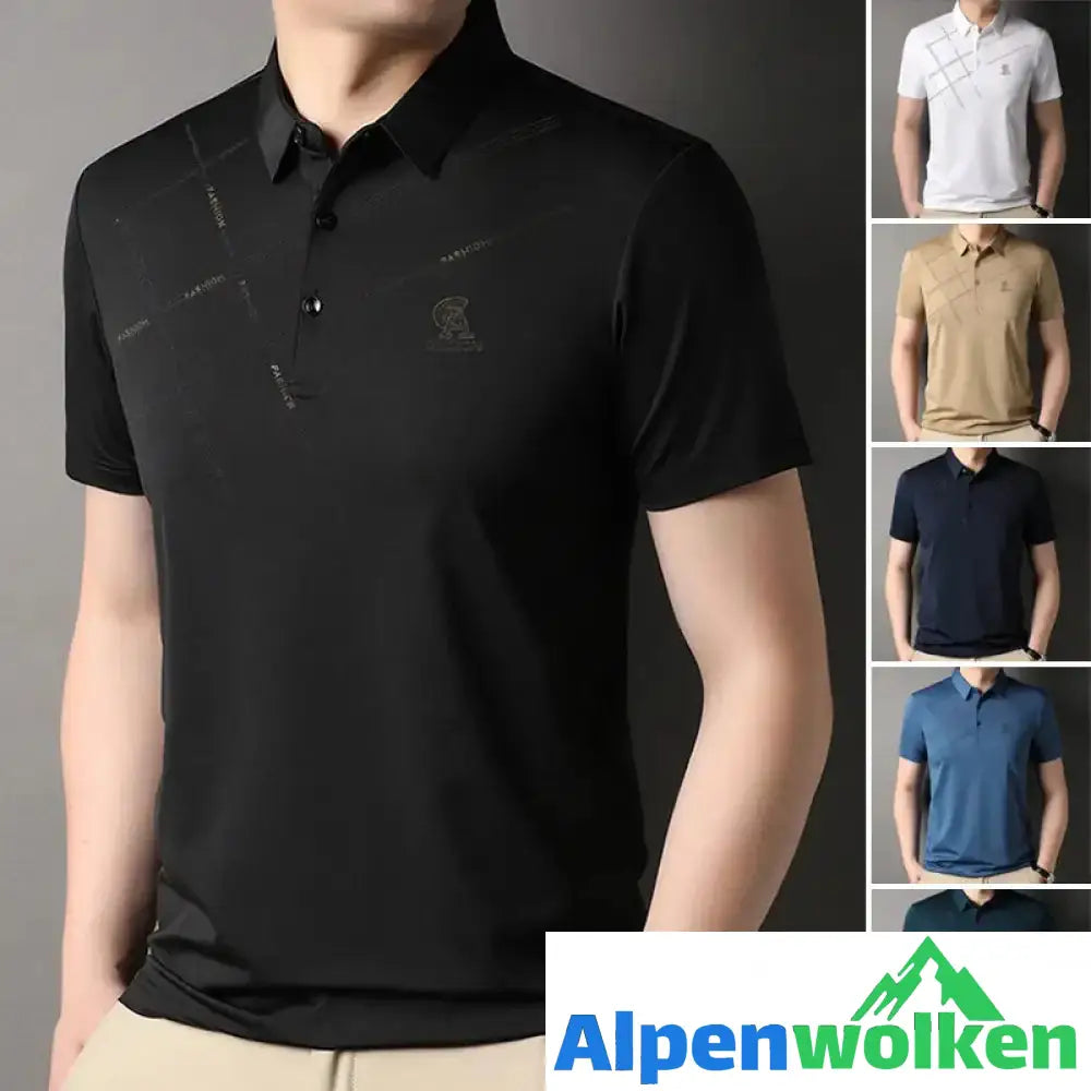 Alpenwolken - Atmungsaktives T-Shirt mit Streifendruck