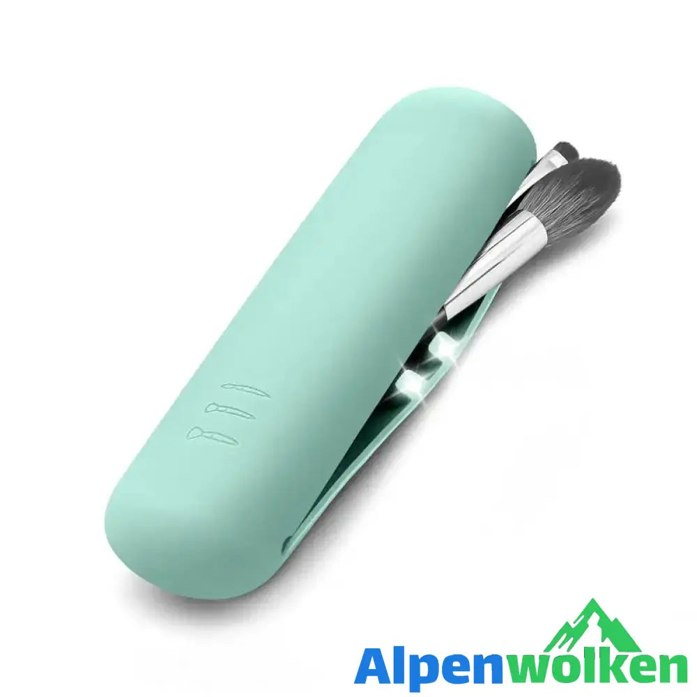 Alpenwolken - Aufbewahrungstasche für Make-up-Pinsel Grün