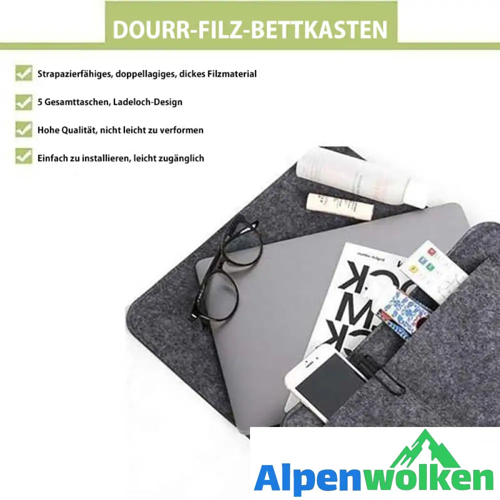 Alpenwolken - Aufbewahrungstasche mit Taschen zum Aufhängen