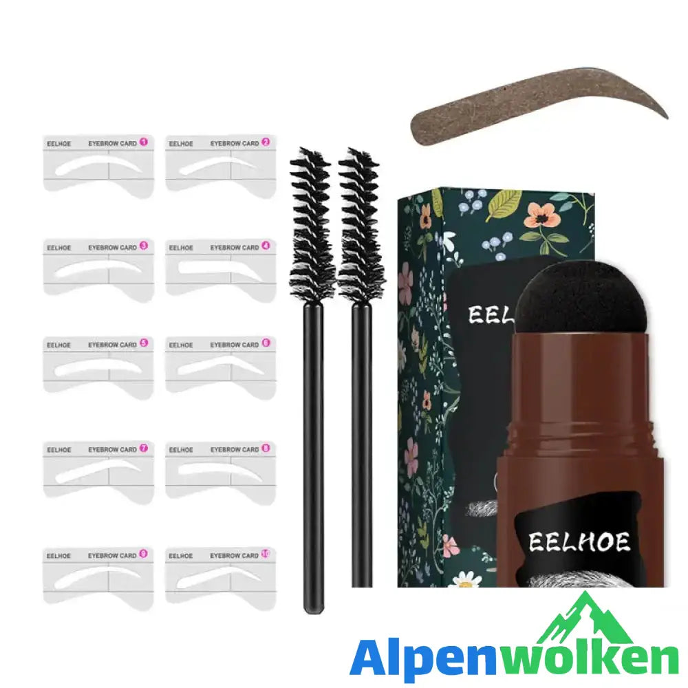 Alpenwolken - 🔥Augenbrauenschablone & Stempelset🔥 Braun schwarz