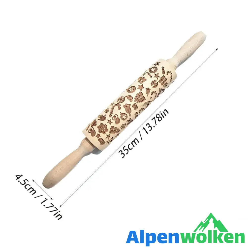 Alpenwolken - Aus Buche geschnitztes Nudelholz Weihnachtsgeschenke