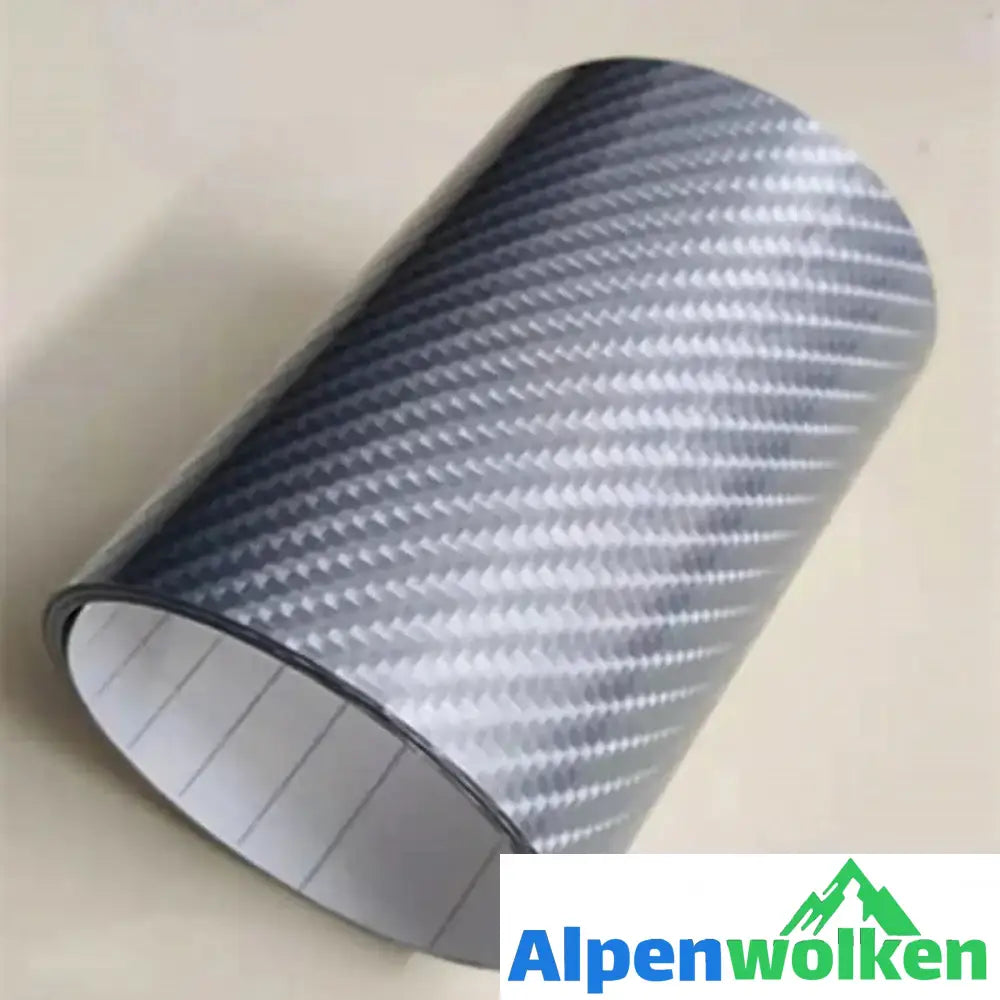 Alpenwolken - Auto-Carbonfaserfolie(30*152cm) 6D Kohlefaser Silber