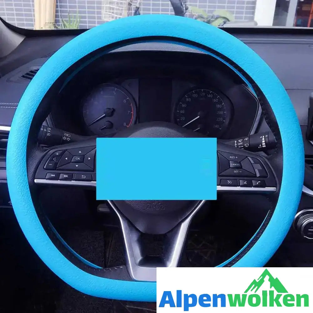 Alpenwolken - Auto-Silikon-Lenkradabdeckung Blau