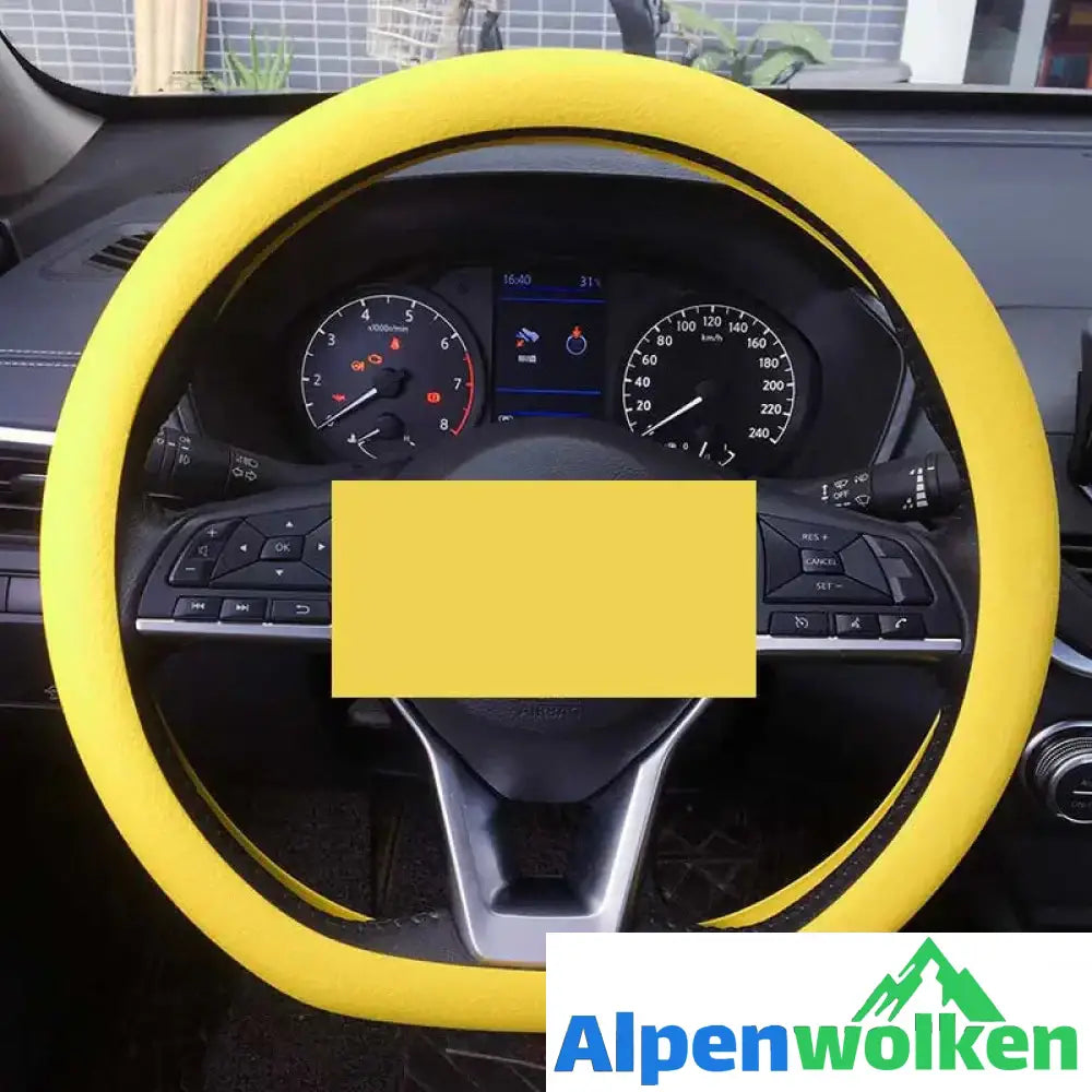 Alpenwolken - Auto-Silikon-Lenkradabdeckung Gelb